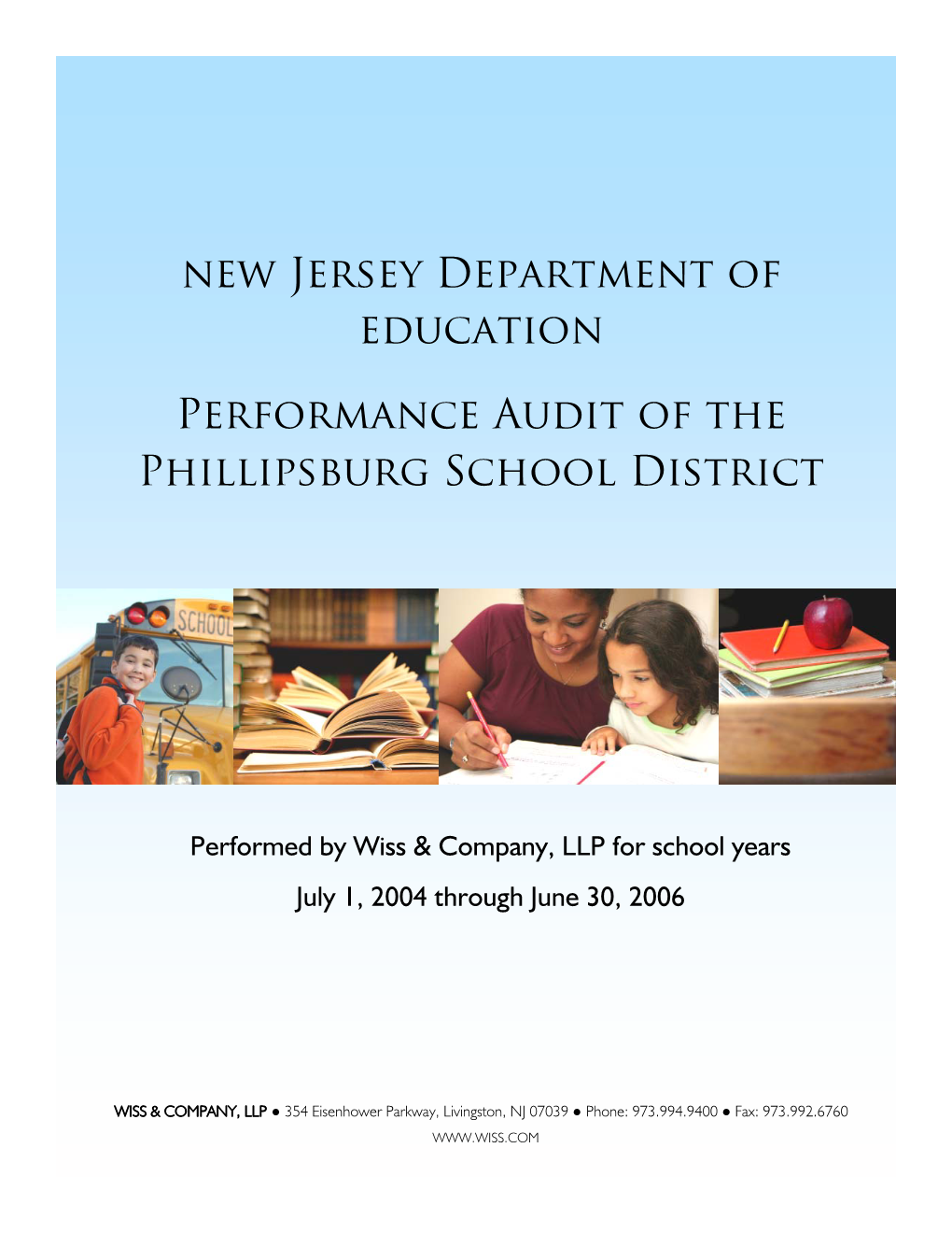 New Jersey Department of Education Performance Audit of The