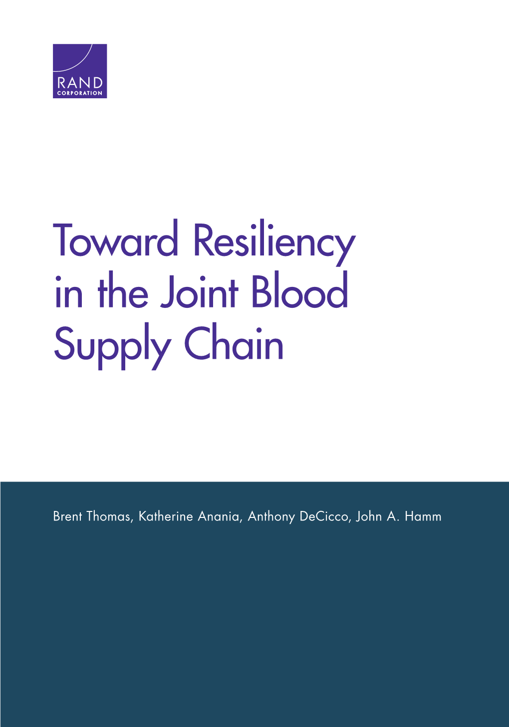 Toward Resiliency in the Joint Blood Supply Chain