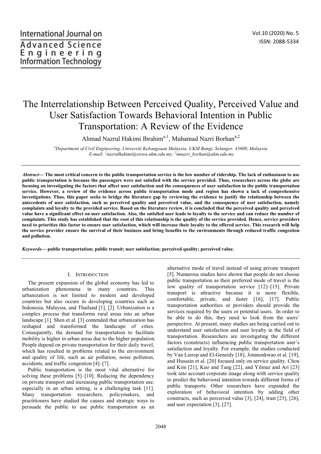 The Interrelationship Between Perceived Quality, Perceived Value