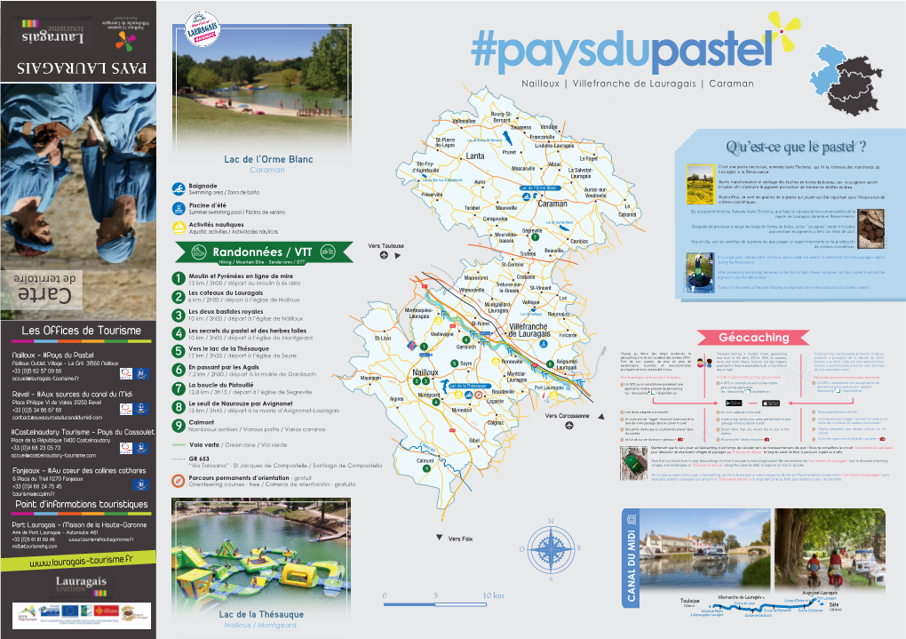 La Carte Touristique Du Pays Lauragais