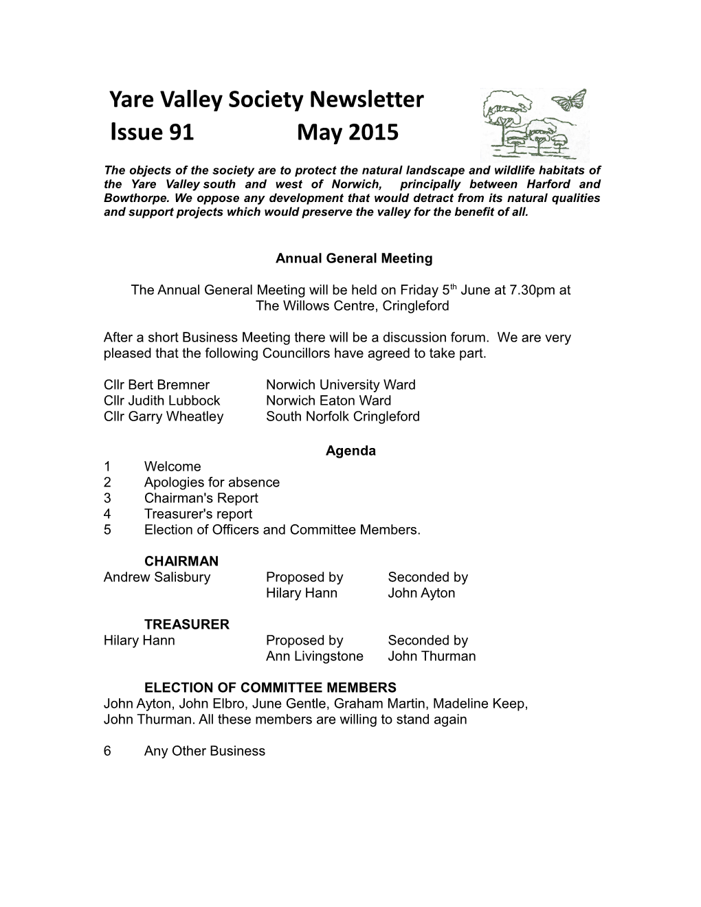 Yare Valley Society Newsletter Issue 91 May 2015