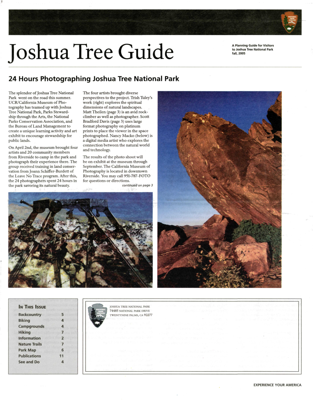 Joshua Tree Guide Fall, 2005