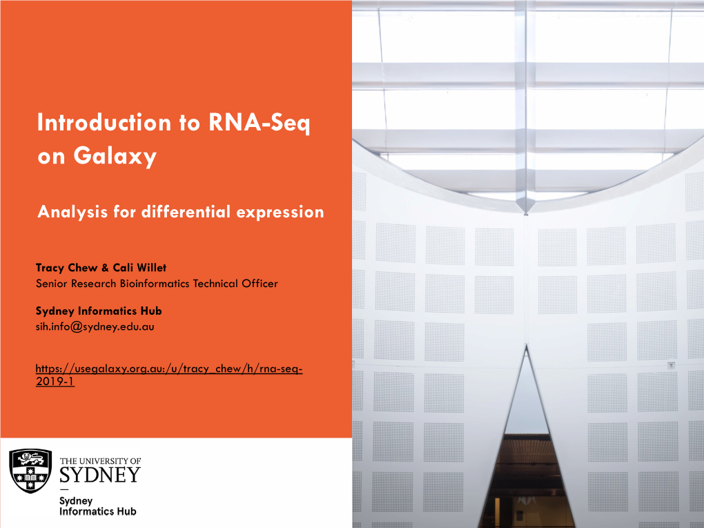 Introduction to RNA-Seq on Galaxy