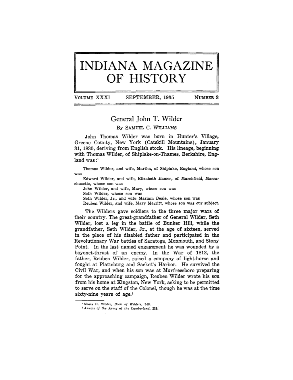 Indiana Magazine of History