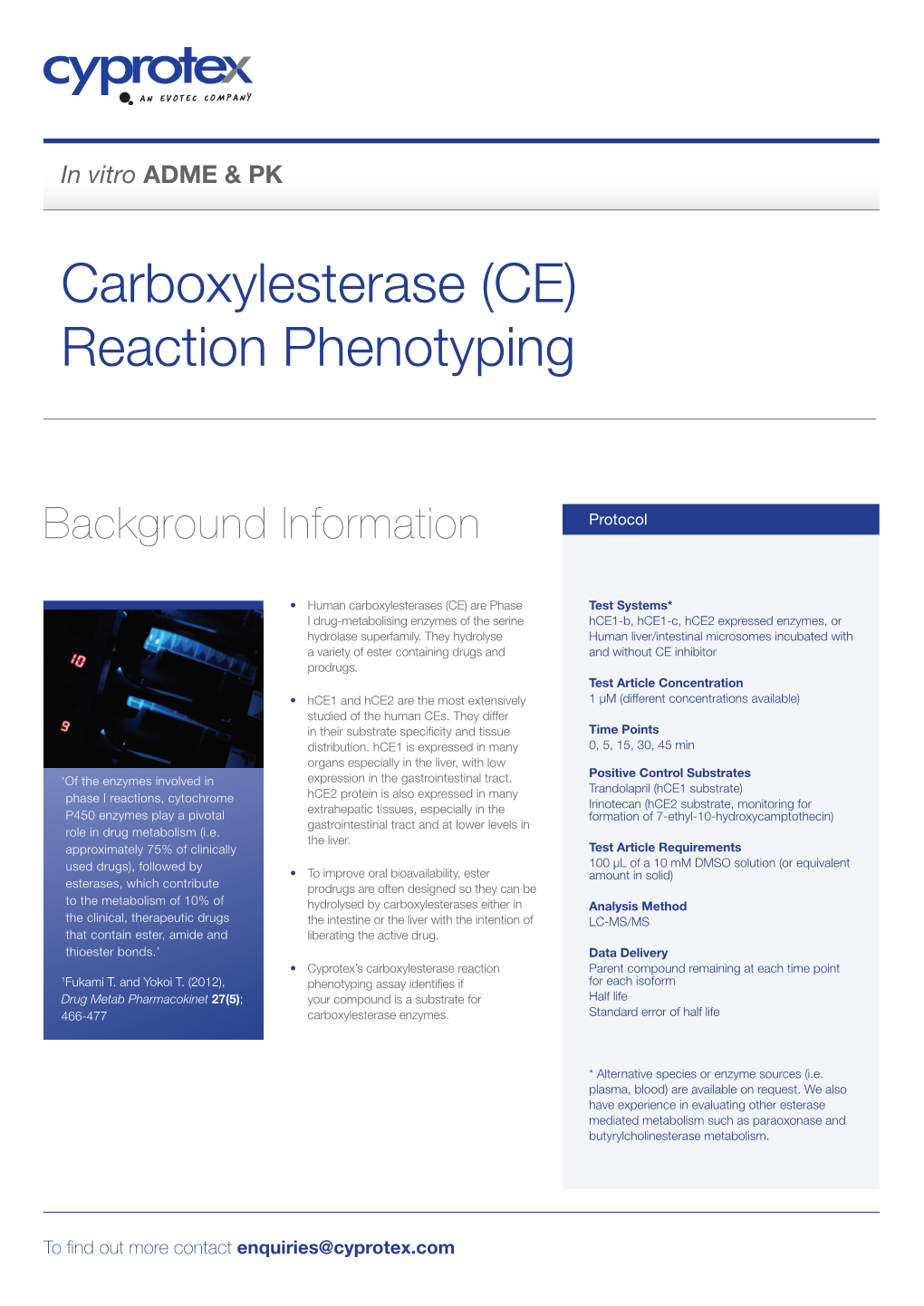 Carboxylesterase Reaction Phenotyping