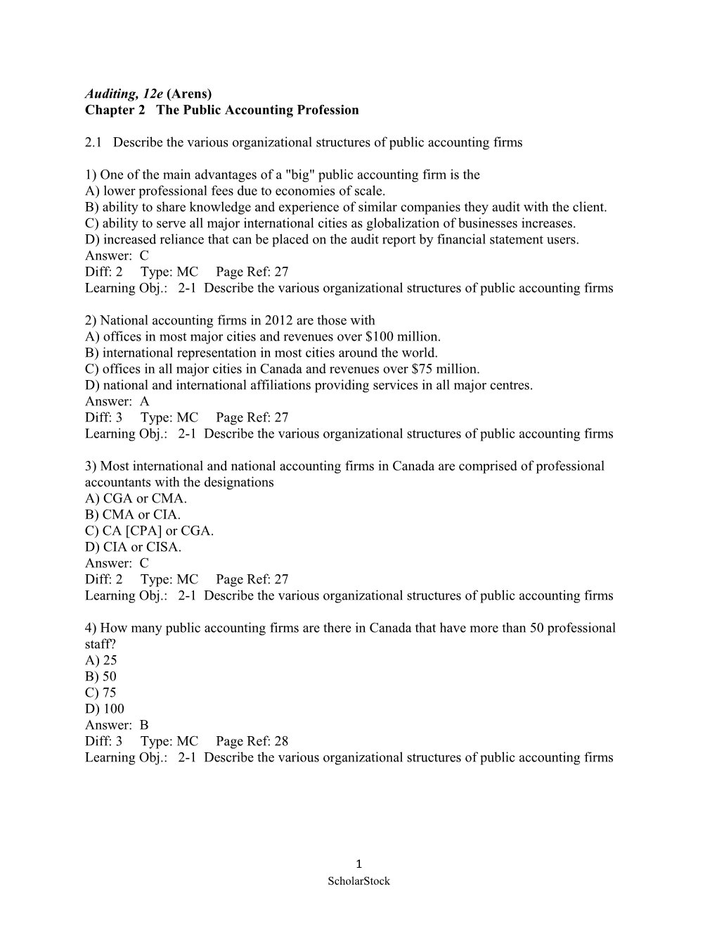 Chapter 2 the Public Accounting Profession