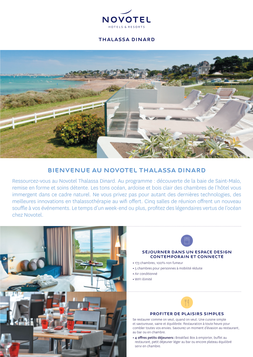 Bienvenue AU Novotel Thalassa Dinard Ressourcez-Vous Au Novotel Thalassa Dinard