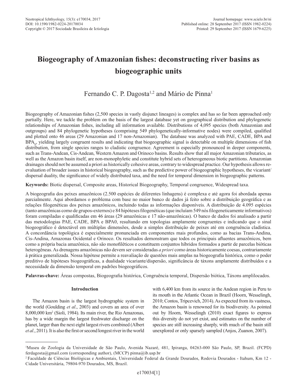 Biogeography of Amazonian Fishes: Deconstructing River Basins As Biogeographic Units