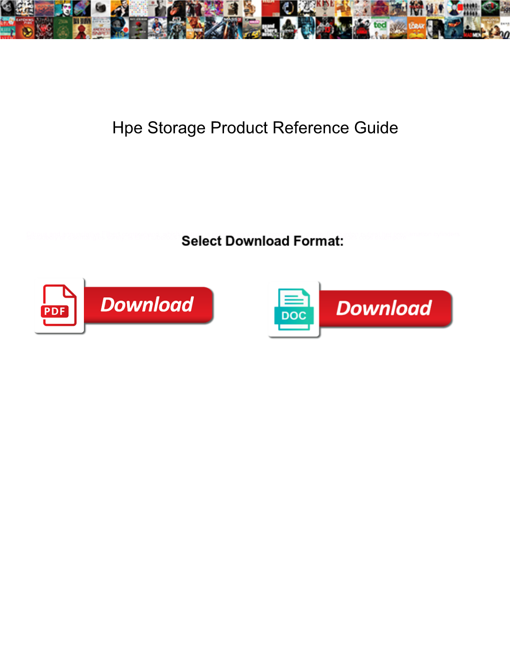 Hpe Storage Product Reference Guide