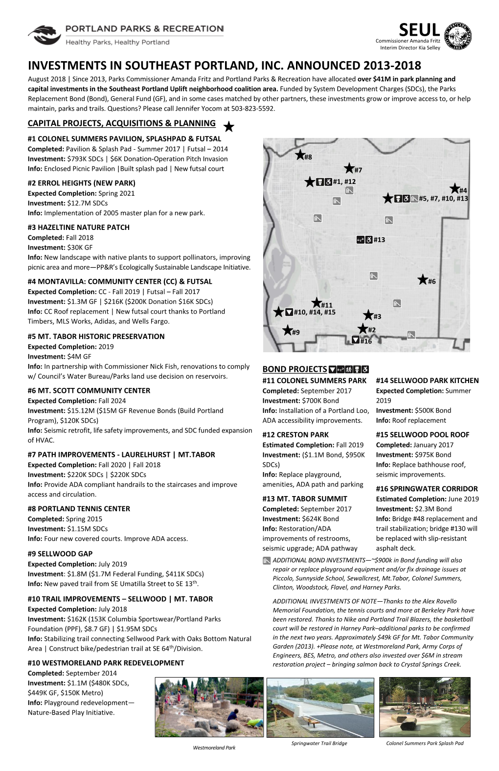 Investments in Southeast Portland, Inc. Announced