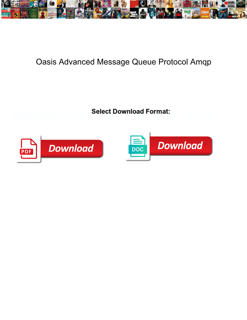 Oasis Advanced Message Queue Protocol Amqp