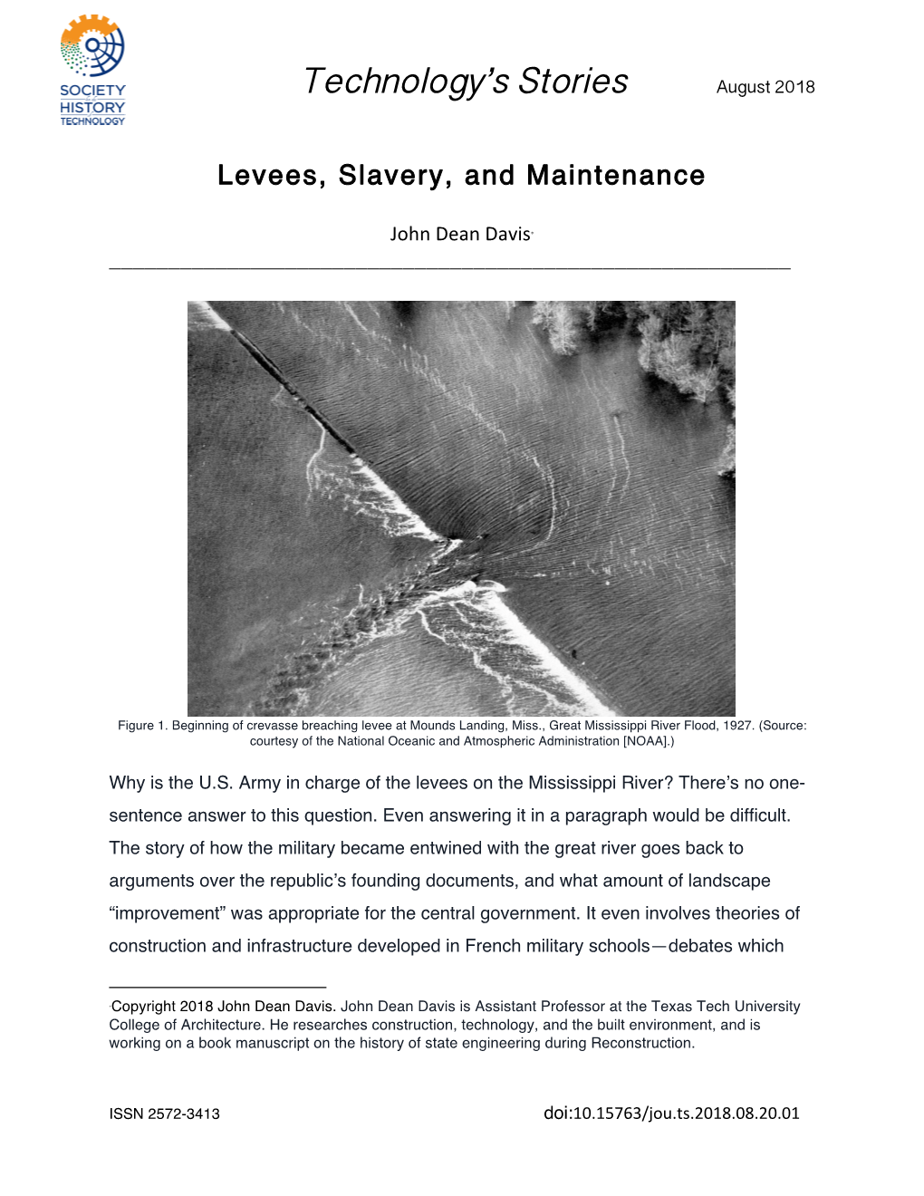 Levees, Slavery, and Maintenance