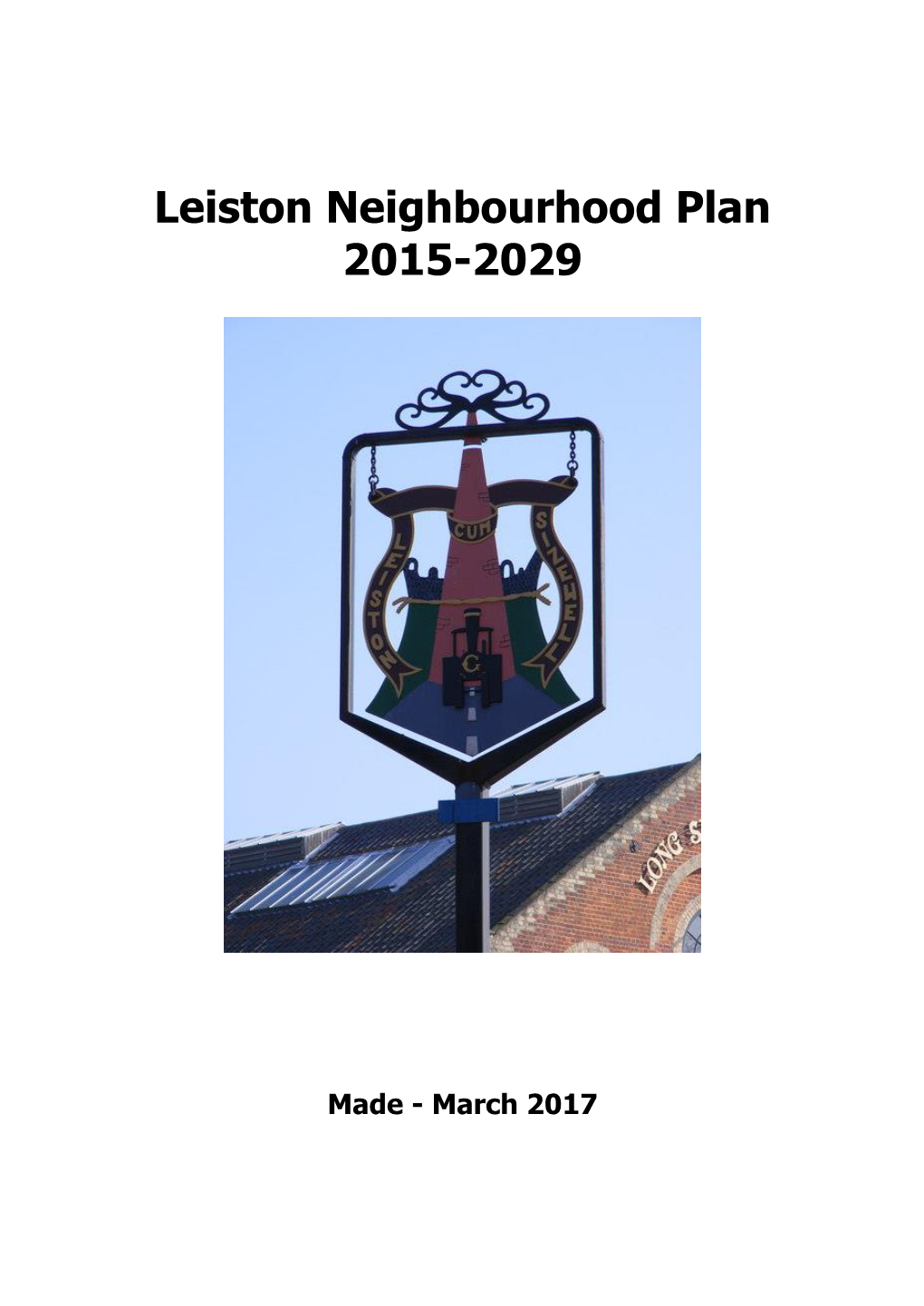 Leiston Neighbourhood Plan 2015-2029