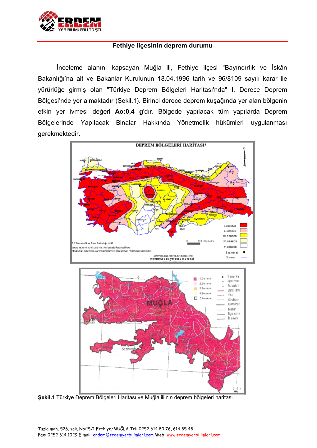 Fethiye Ilçesinin Deprem Durumu İnceleme