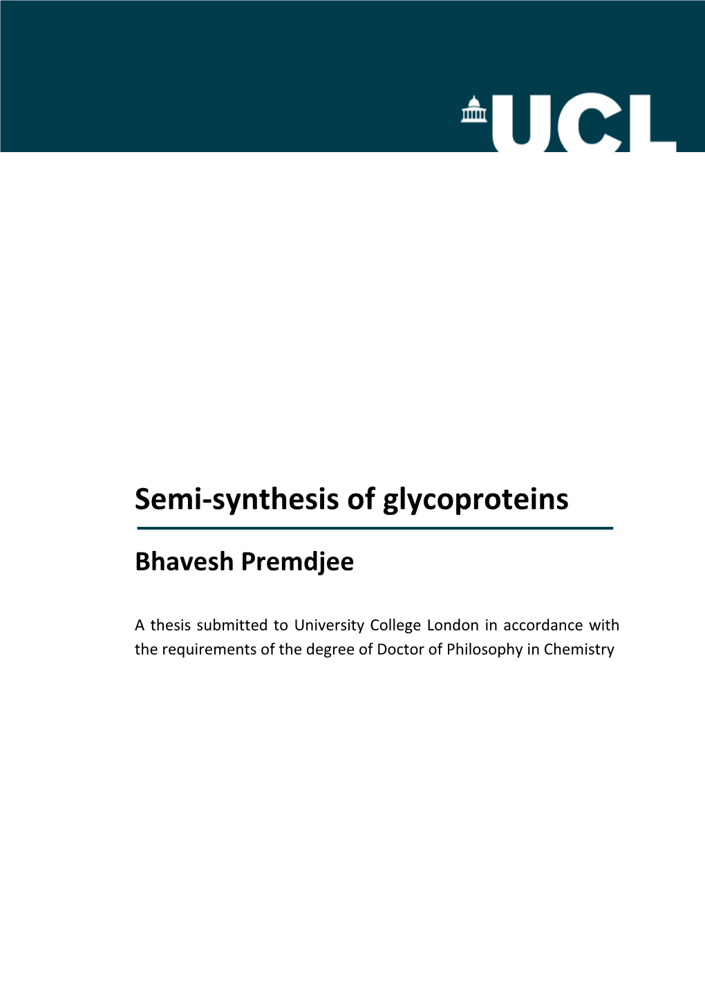 Semi-Synthesis of Glycoproteins