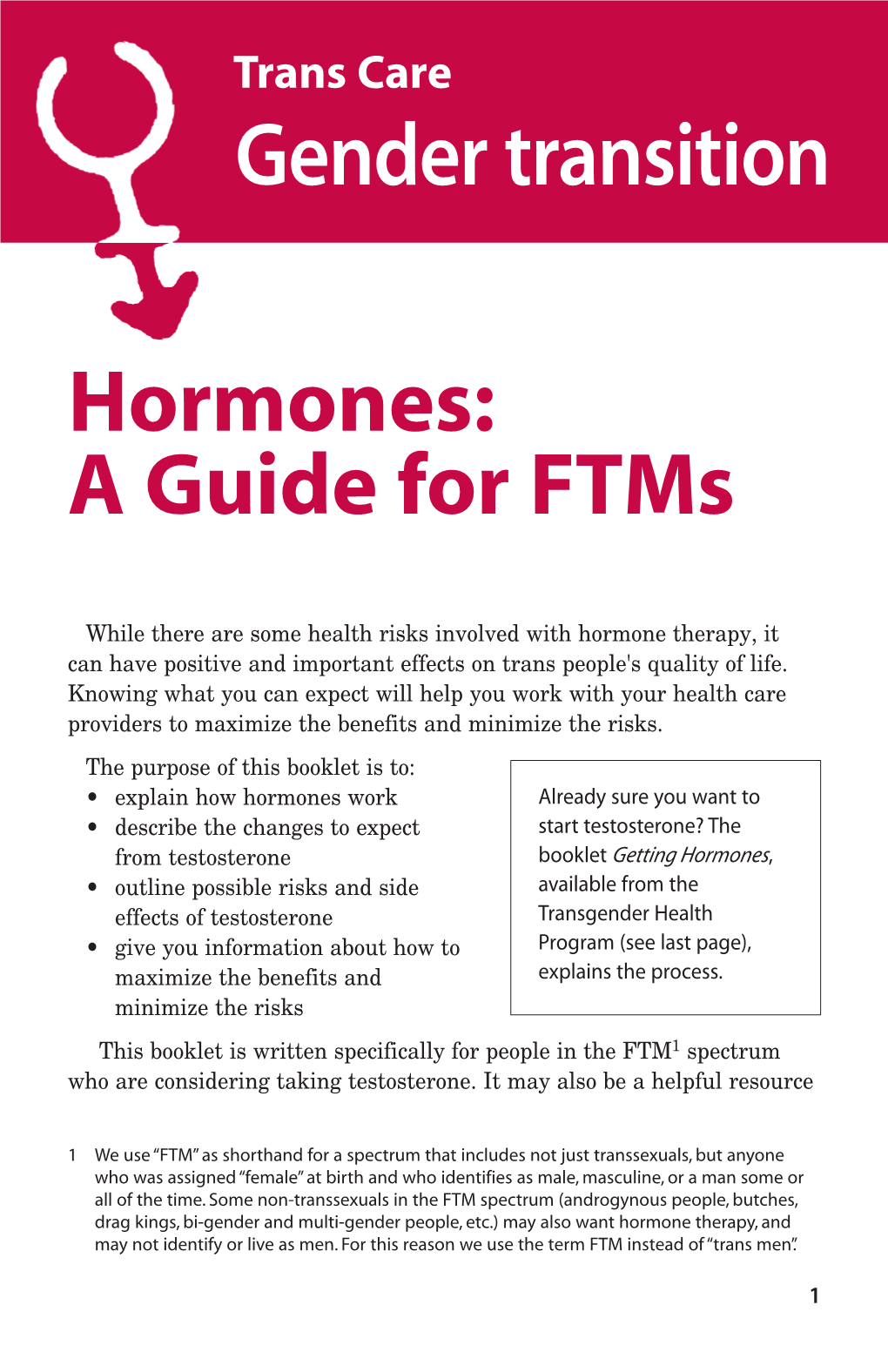 Hormones: a Guide for Ftms
