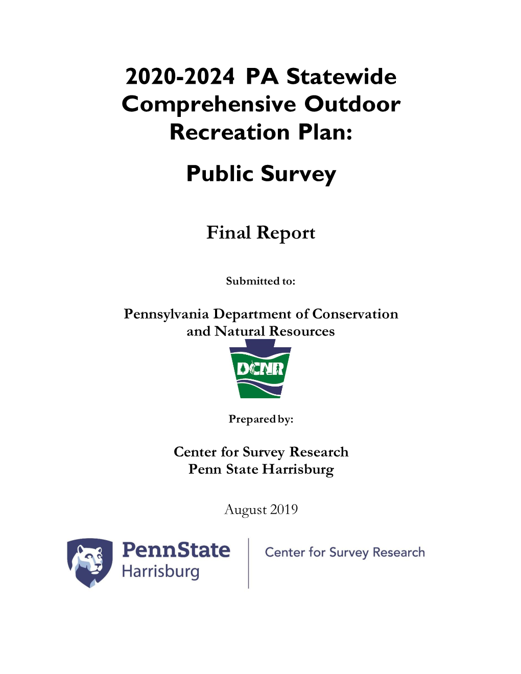 2020-2024 PA Statewide Comprehensive Outdoor Recreation Plan: Public Survey