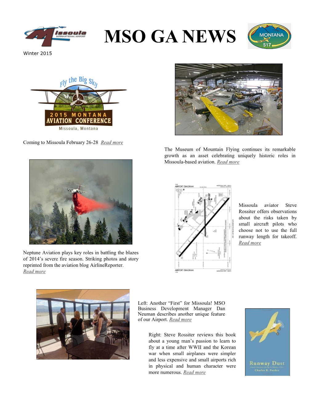 Winter 2015 Edition of Missoula GA Newsletter