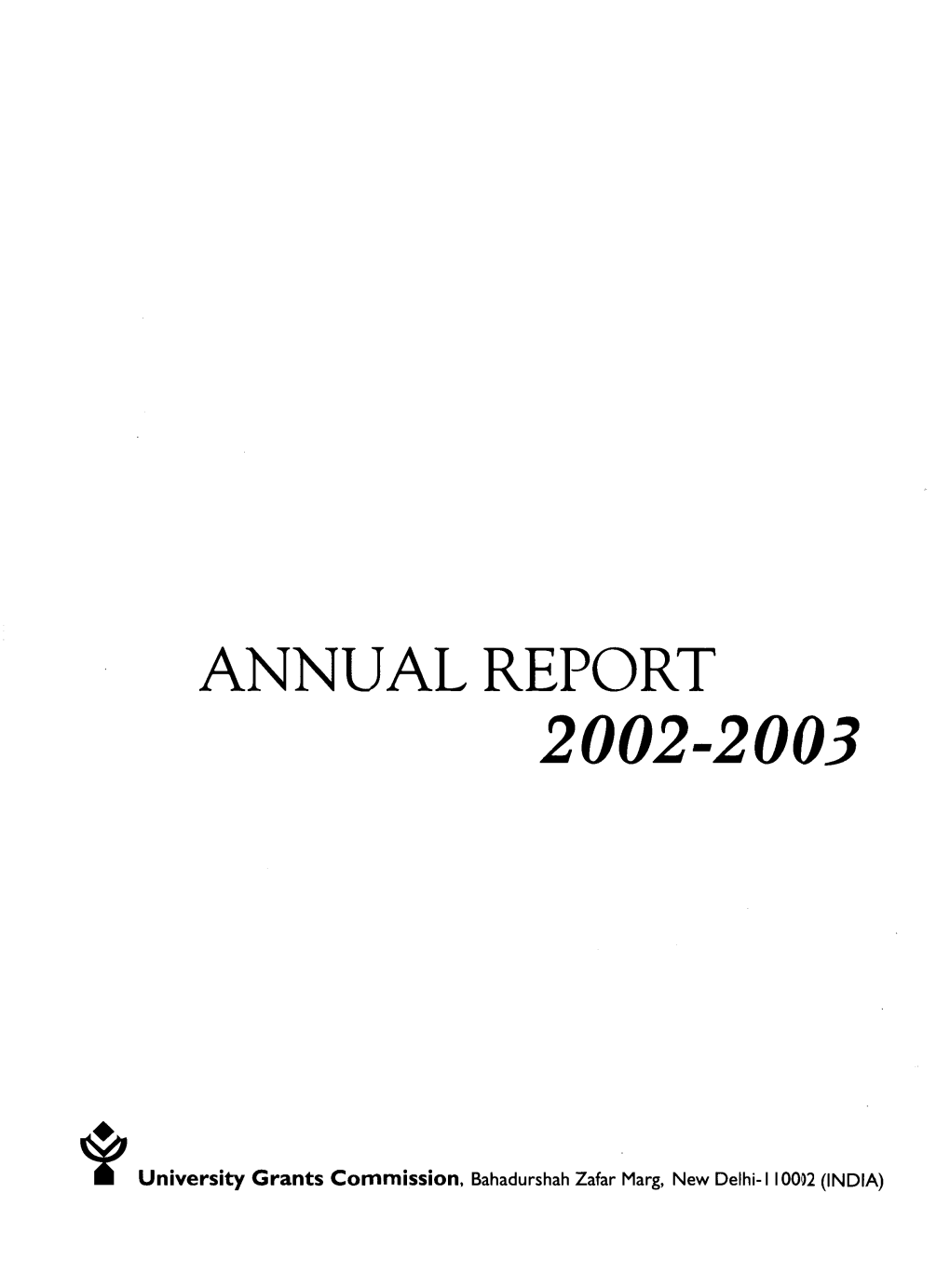 Annual Report 2002-2003