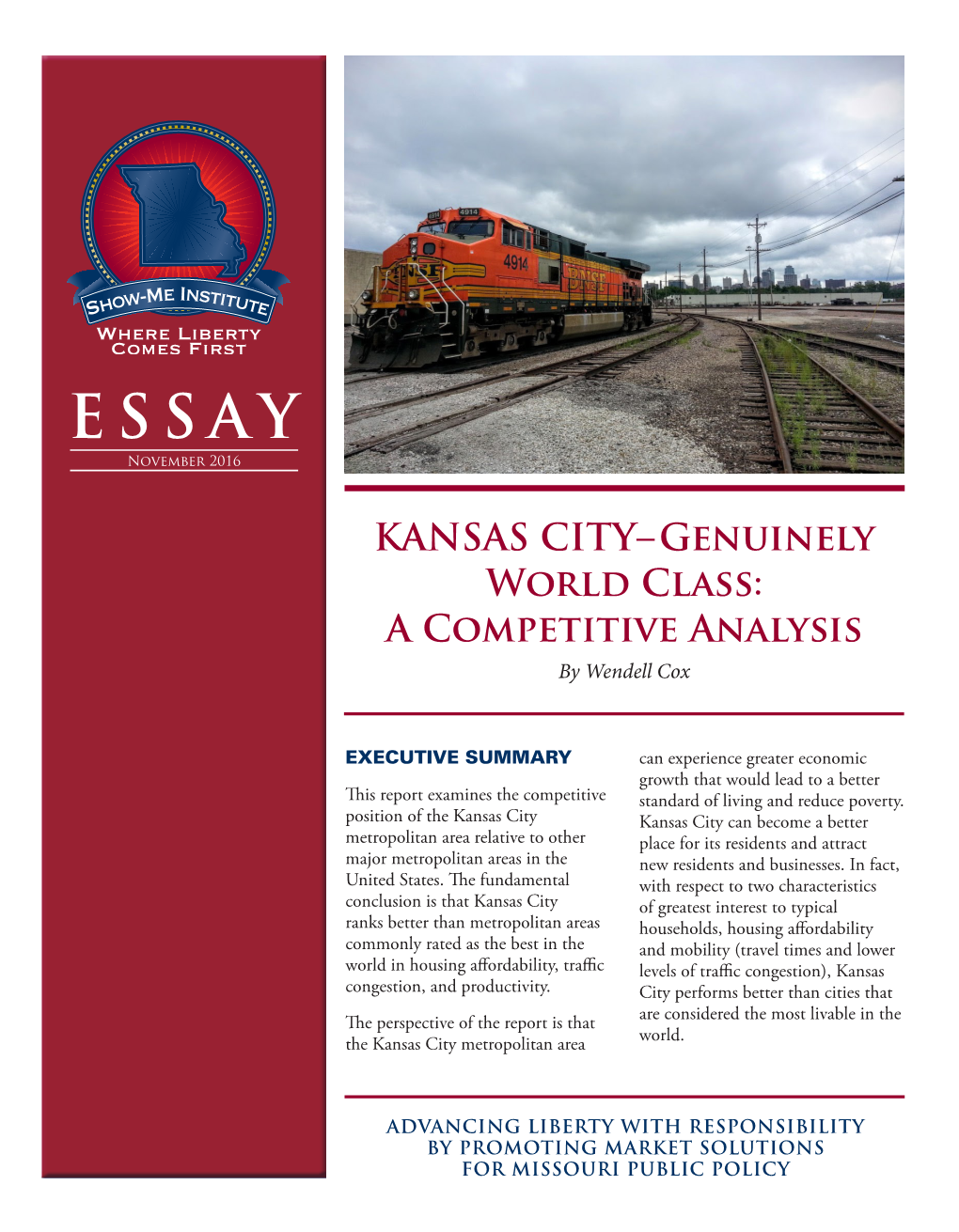 KANSAS CITY–Genuinely World Class: a Competitive Analysis