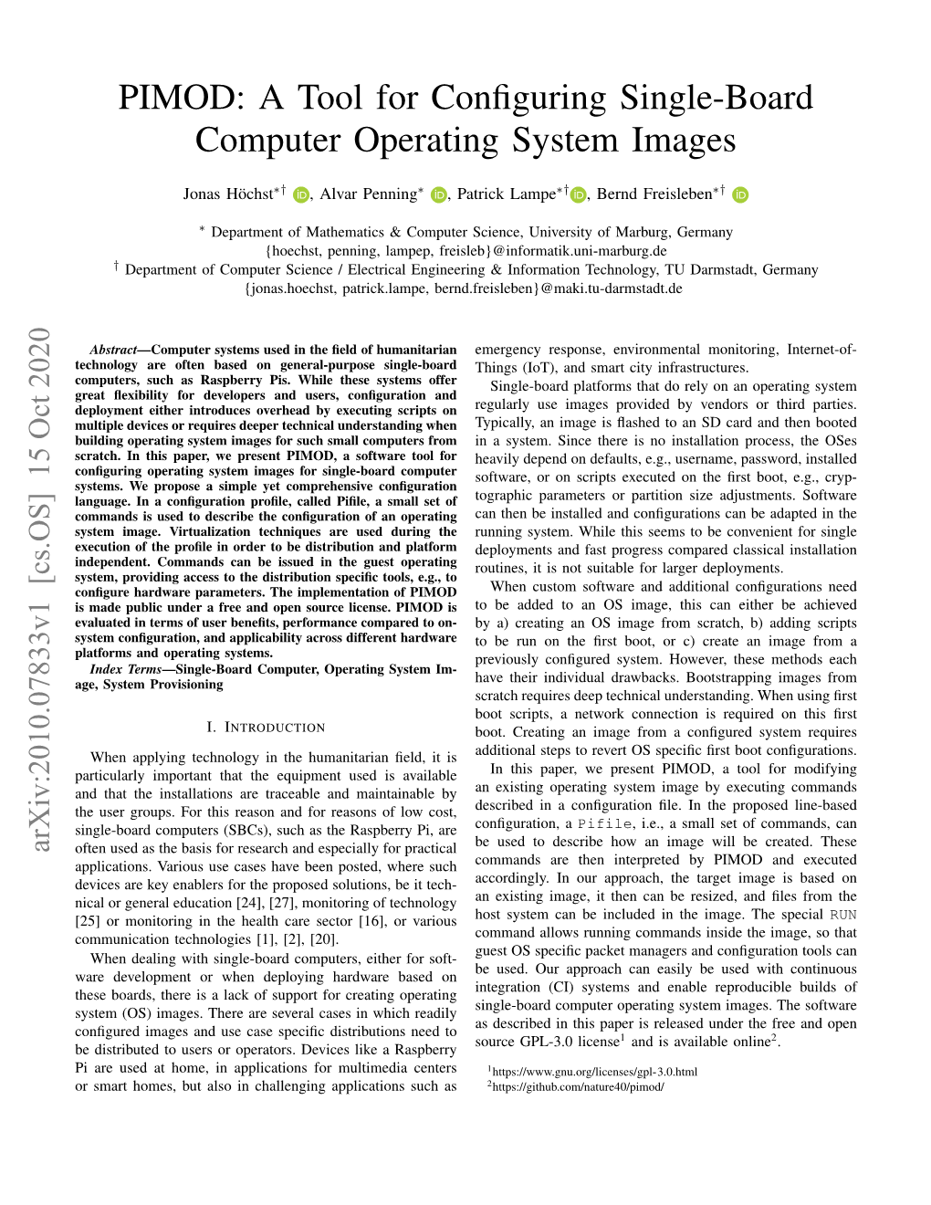 PIMOD: a Tool for Configuring Single-Board Computer Operating System Images