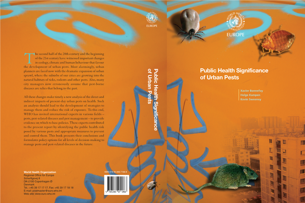 Public Health Significance of Urban Pests