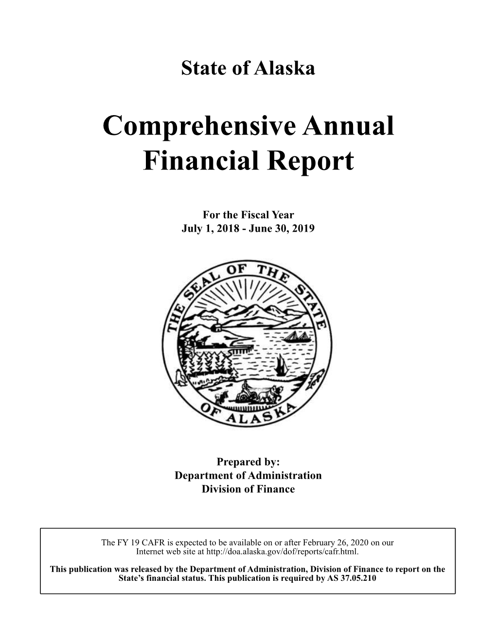 Comprehensive Accounting and Financial Report 2019