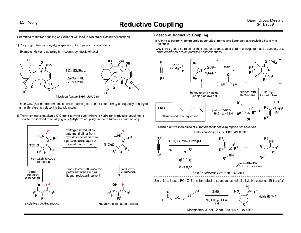 Reductive Couplings of Alkynes, Allenes, and Alkenes with Alkenes