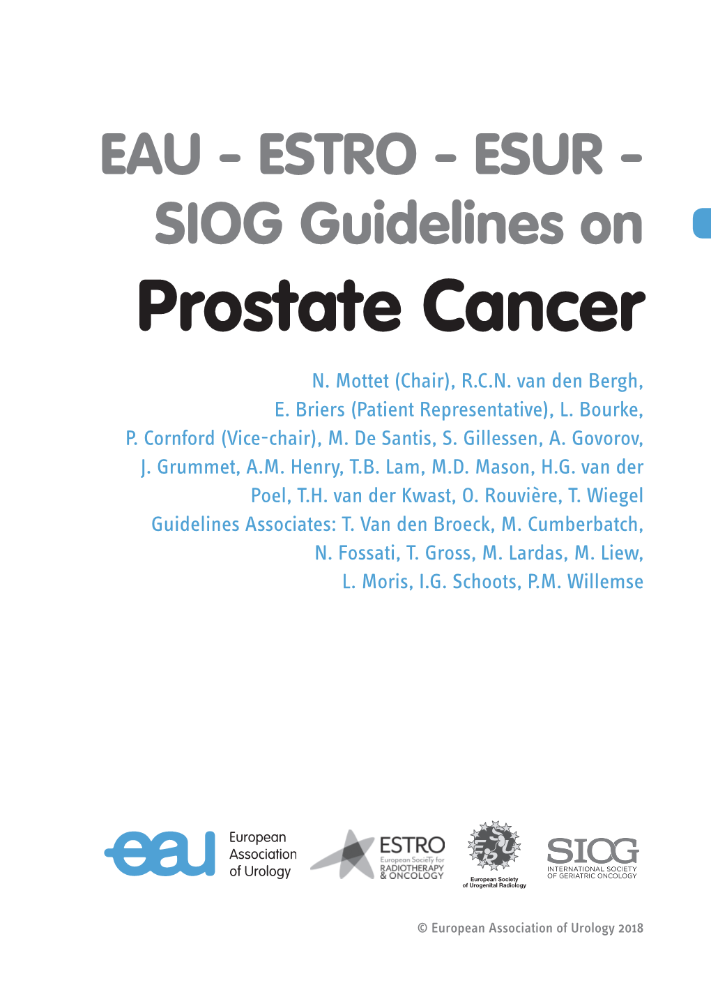 EAU - ESTRO - ESUR - SIOG Guidelines on Prostate Cancer