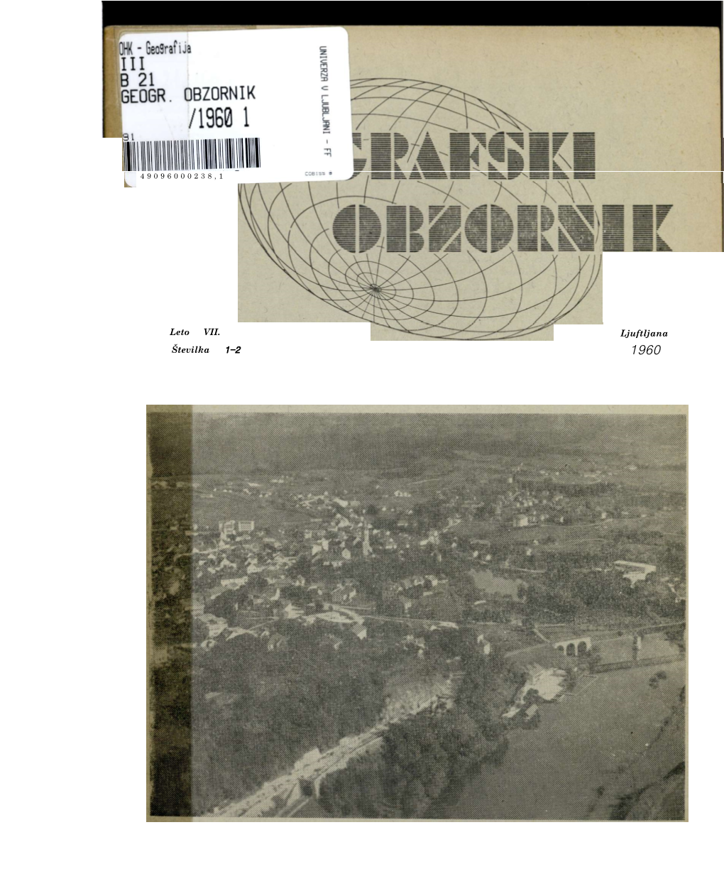 Geografski Obzornik 7, 1 in 2 (1960)