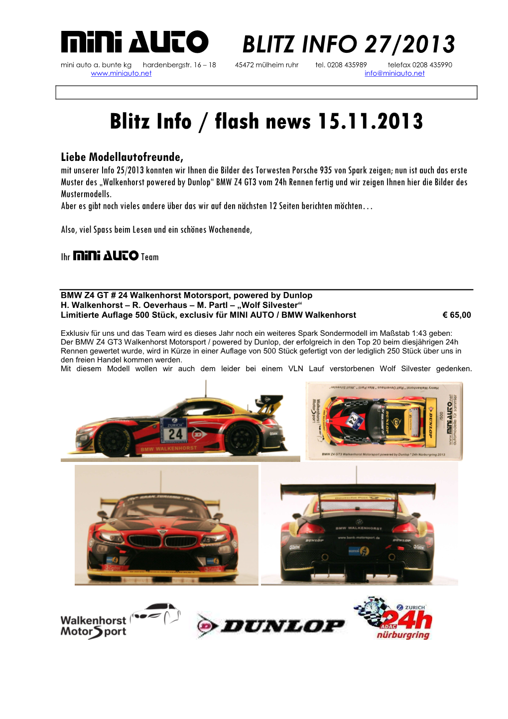 Mini Auto BLITZ INFO 27/2013 Mini Auto A