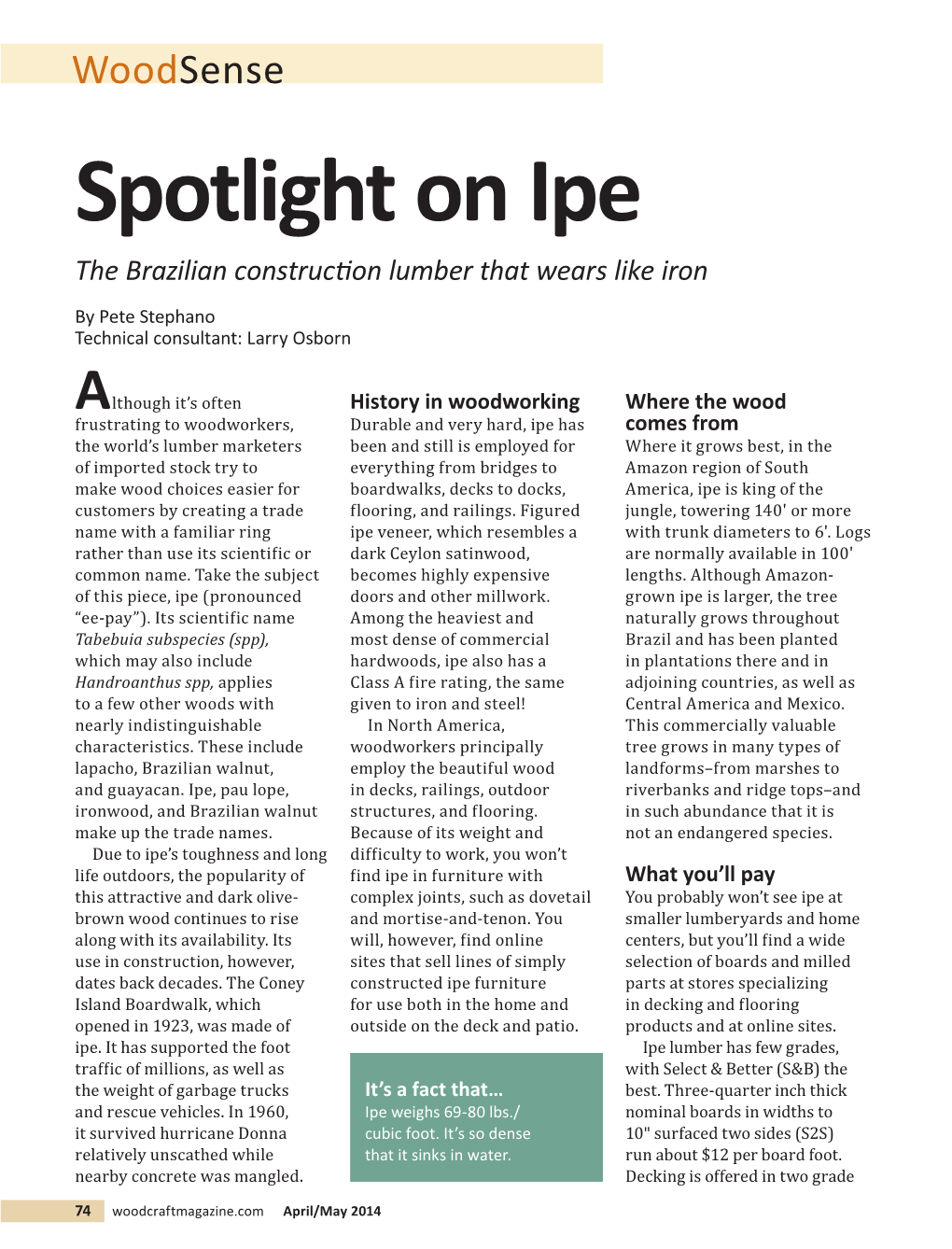 Spotlight on Ipe the Brazilian Construction Lumber That Wears Like Iron