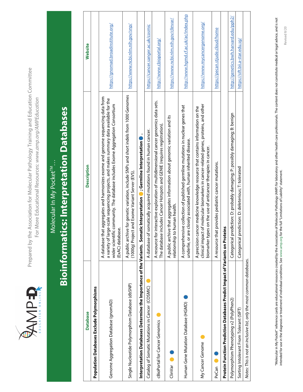 Bioinformatics: in Terpretation Databases