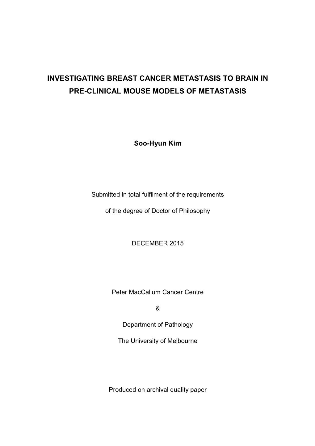 To Treat Breast Cancer Brain Metastasis