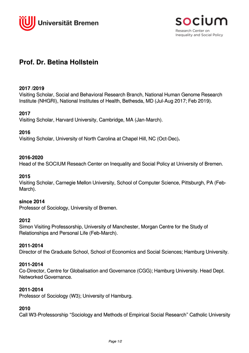 Prof. Dr. Betina Hollstein