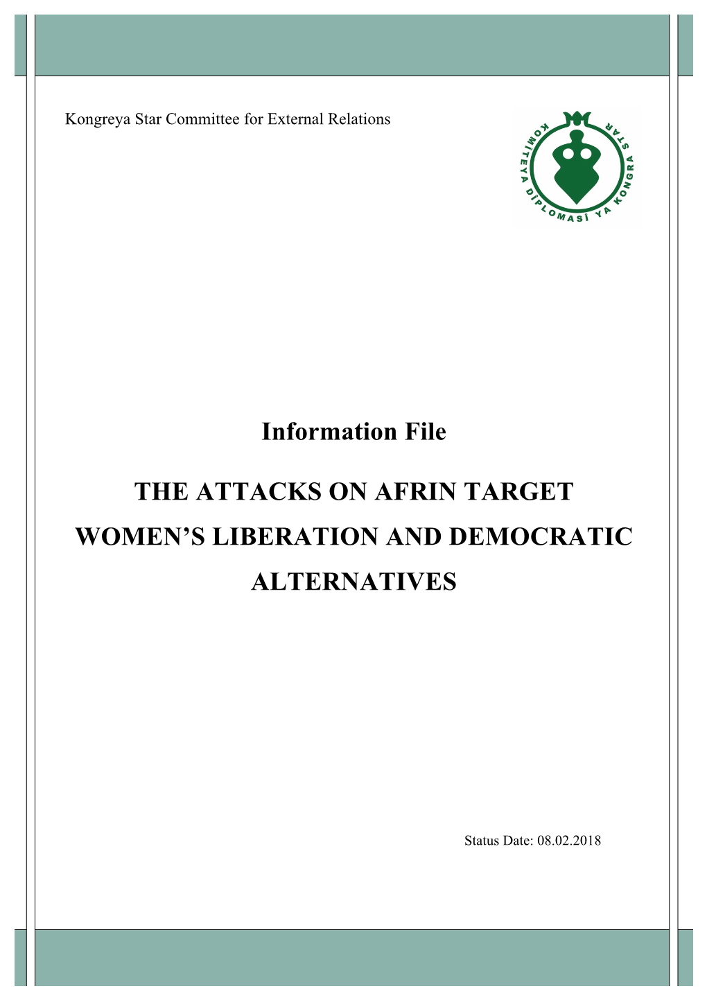 Information File the ATTACKS on AFRIN TARGET WOMEN's