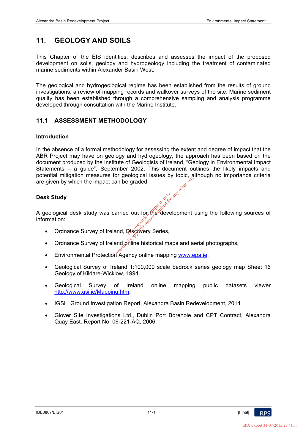 11. Geology and Soils