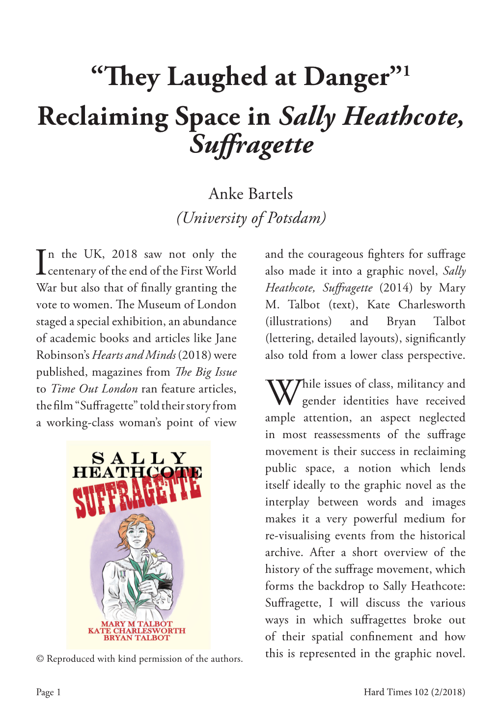 1 Reclaiming Space in Sally Heathcote, Suffragette