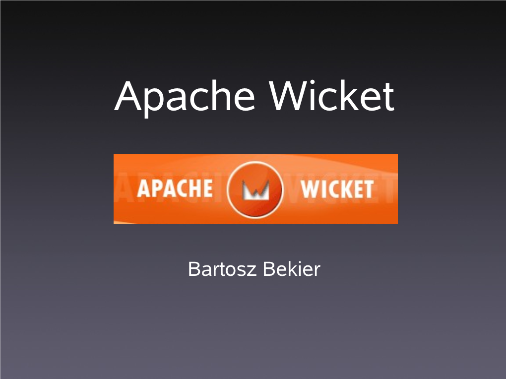 Apache Wicket