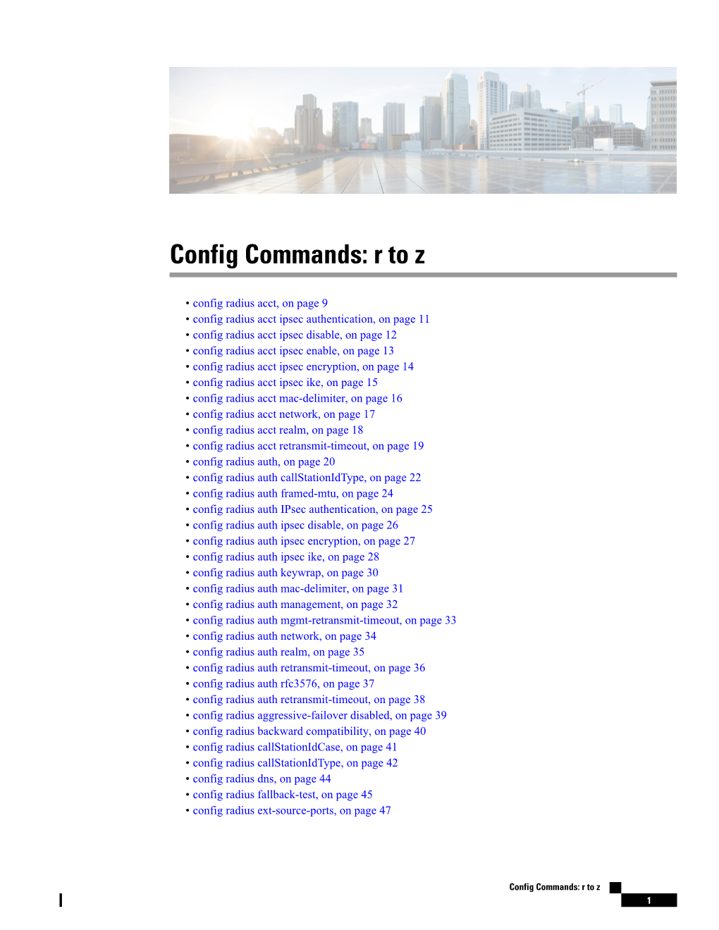 Config Commands: R to Z