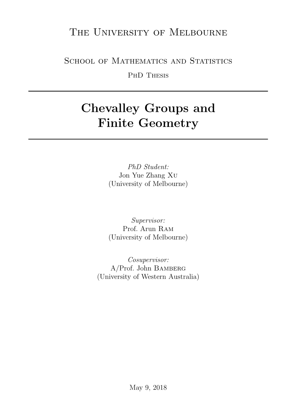 Chevalley Groups and Finite Geometry