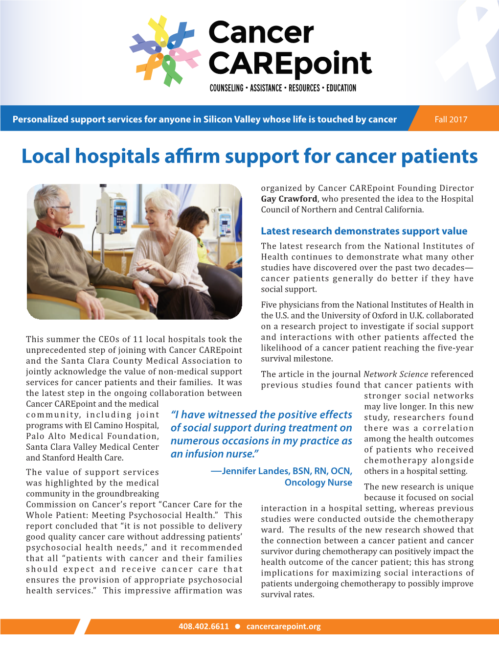 Local Hospitals Affirm Support for Cancer Patients