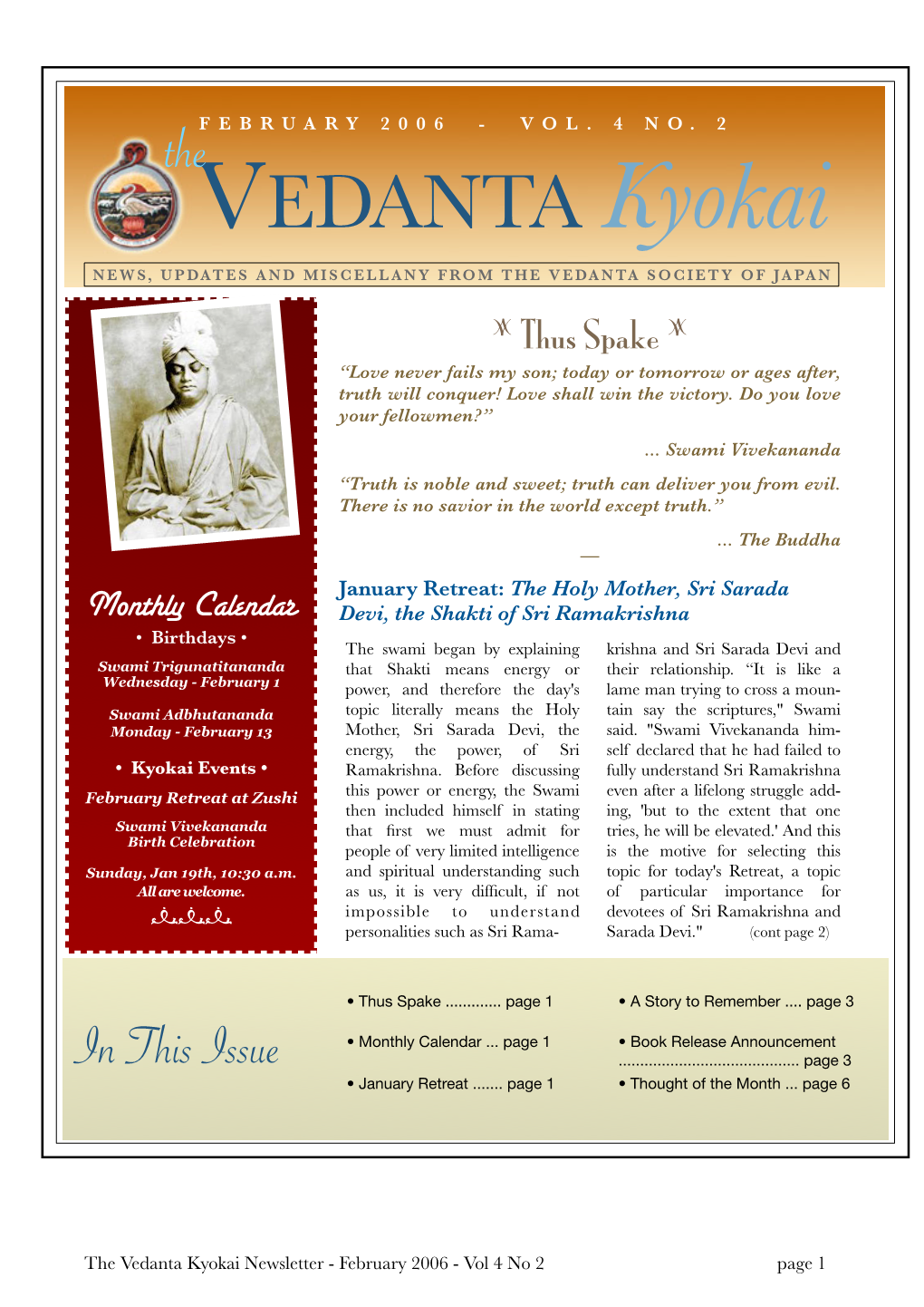 VEDANTA Kyokai