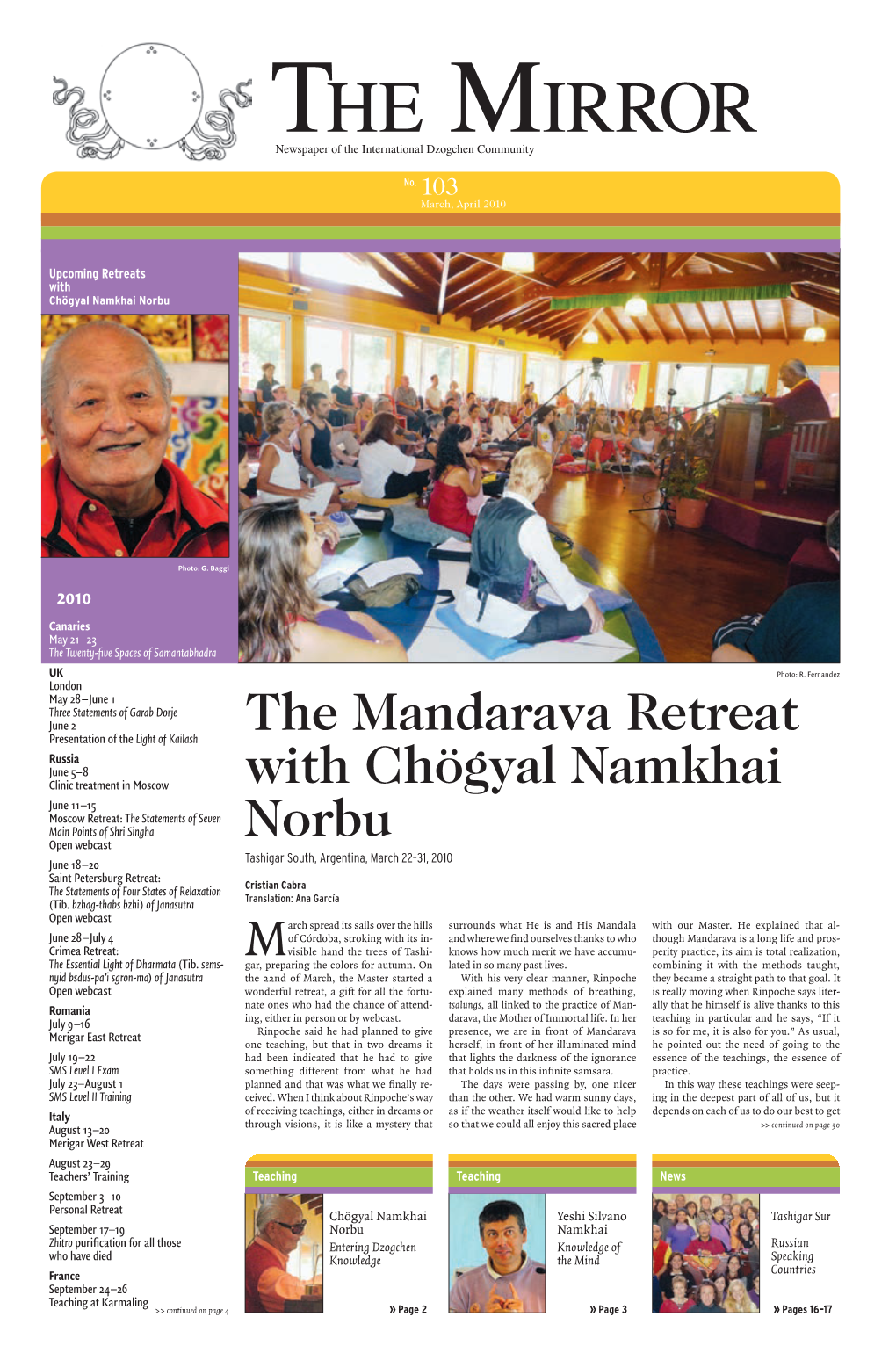 The Mandarava Retreat with Chögyal Namkhai Norbu