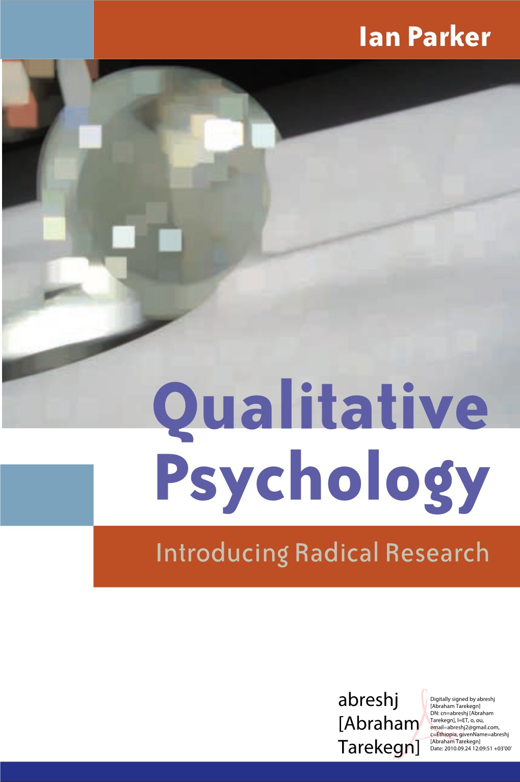 Qualitative Psychology : Introducing Radical Research