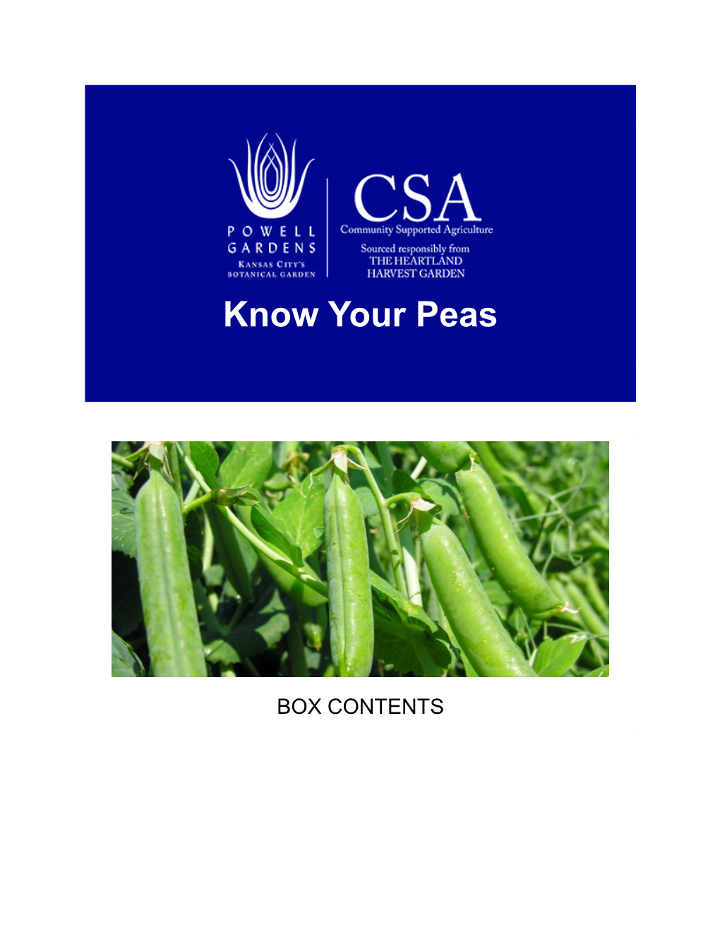 Know Your Peas