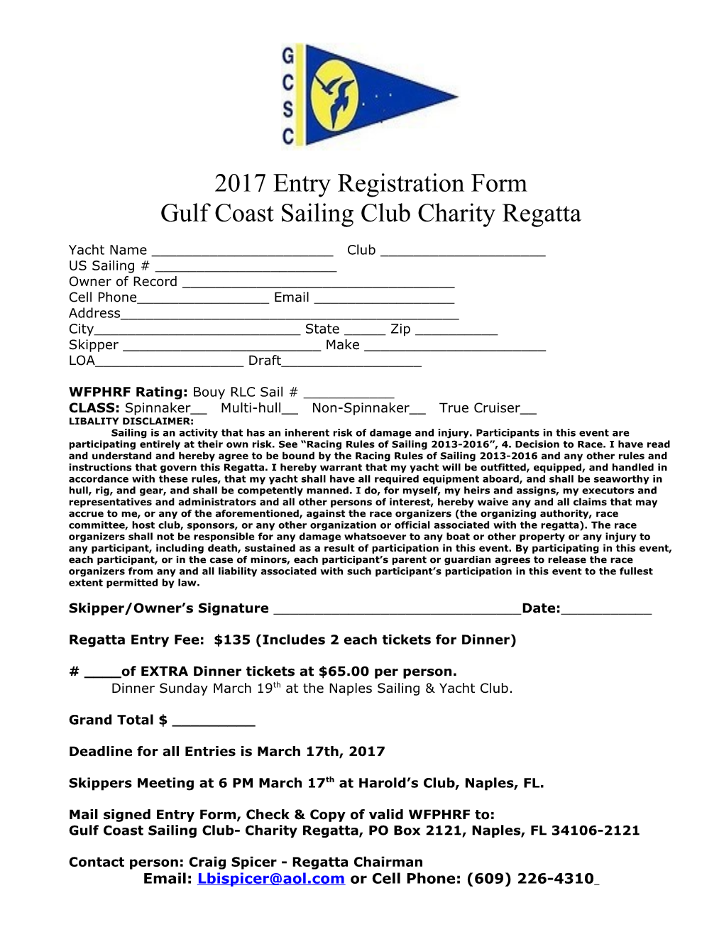 Gulf Coast Sailing Club Charity Regatta