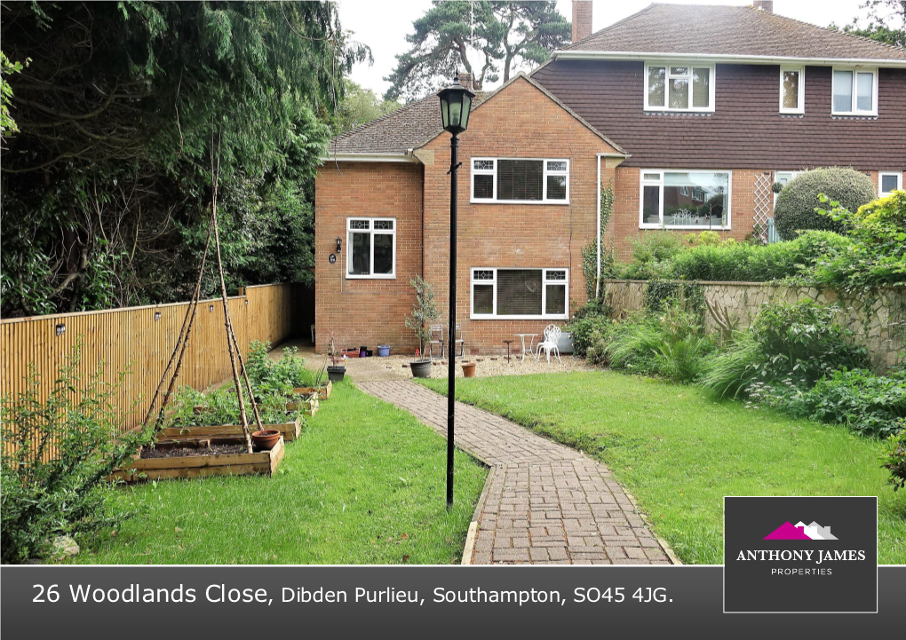 26 Woodlands Close, Dibden Purlieu, Southampton, SO45 4JG. 26 Woodlands Close Dibden Purlieu Southampton SO45 4JG