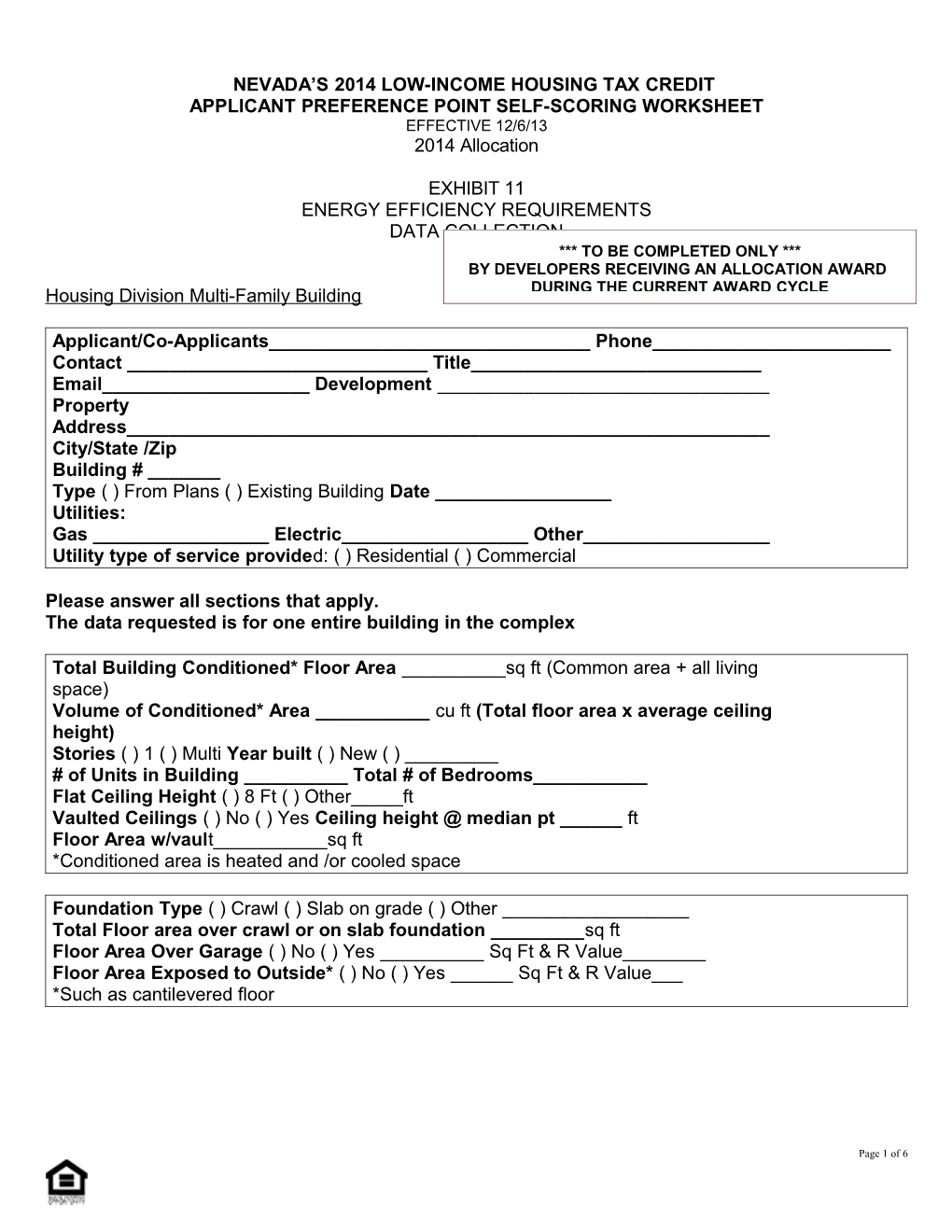 Nevada S 2014 Low-Income Housing Tax Credit