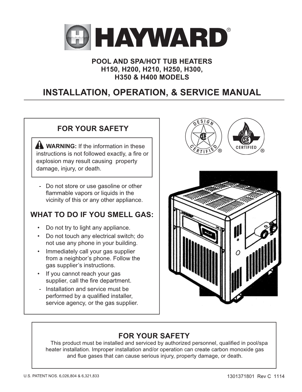 Installation, Operation, & Service Manual